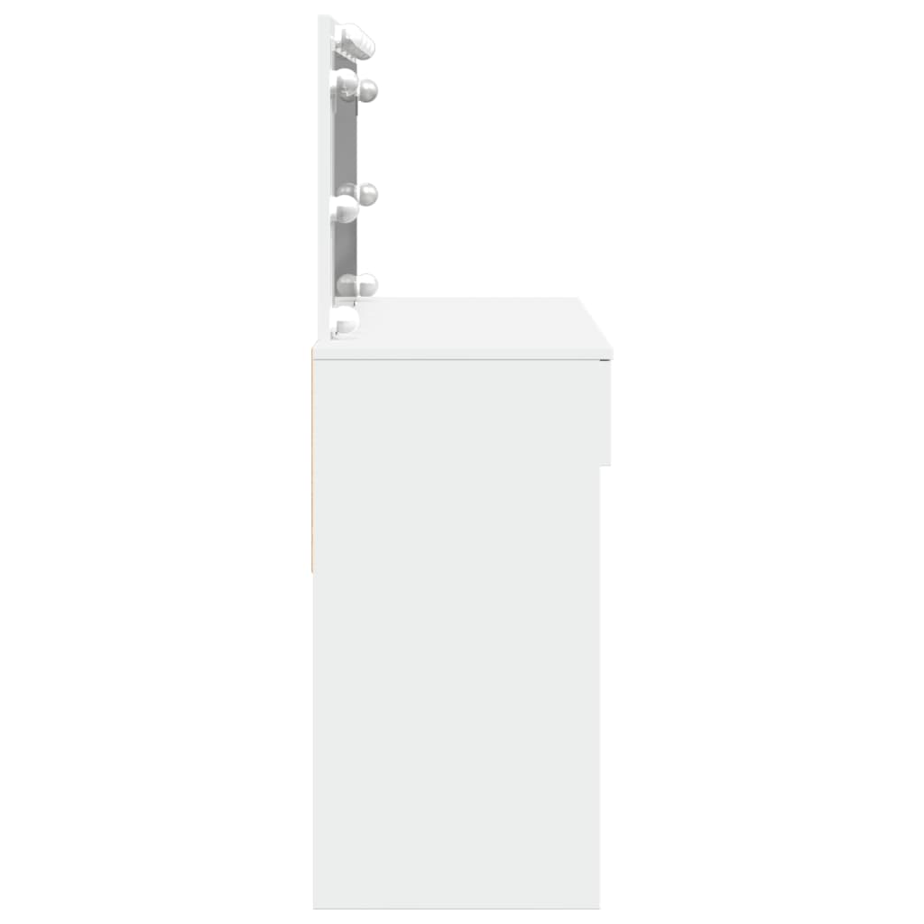 Schminktisch mit LED-Beleuchtung Weiß 100x40x120 cm
