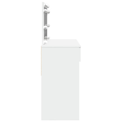Schminktisch mit LED-Beleuchtung Weiß 100x40x120 cm
