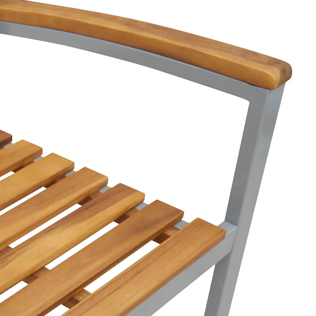 Garten Essgruppe 7 pcs Grau und Braun Akazie Massivholz