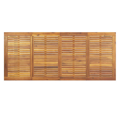 Garten Essgruppe 9 pcs Grau und Braun 200 x 90 x 75 cm