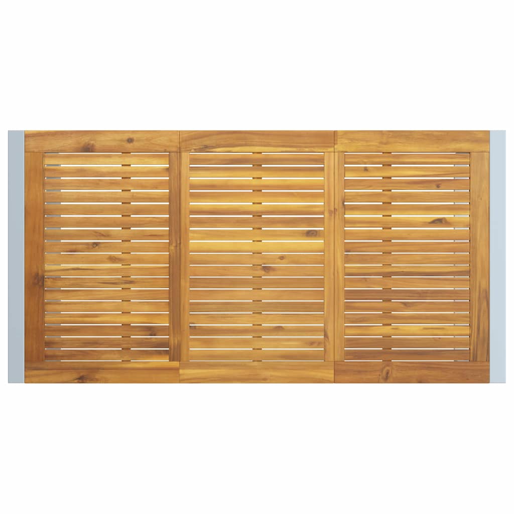 Garten Essgruppe 5 pcs Grau und Braun Akazie Massivholz