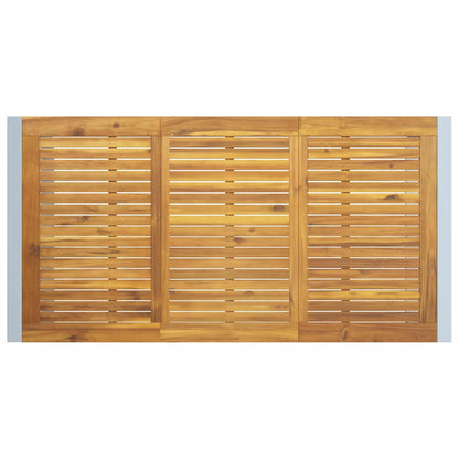 Garten Essgruppe 7 pcs Grau und Braun Akazie Massivholz