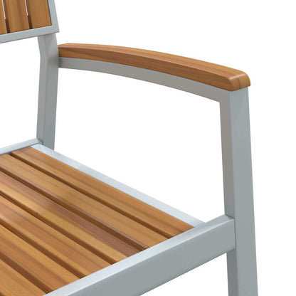 Garten Essgruppe 5 pcs Grau und Braun 160 x 80 x 75 cm