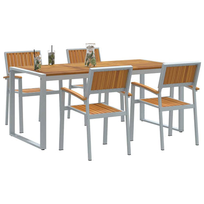 Garten Essgruppe 5 pcs Grau und Braun 180 x 90 x 75 cm