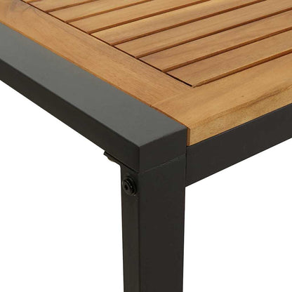 Garten Essgruppe 7 pcs Schwarz und Braun 140 x 80 x 75 cm