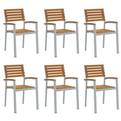 Gartenstuhl 6 pcs Braun 56 x 57 x 87cm Massivholz Akazie