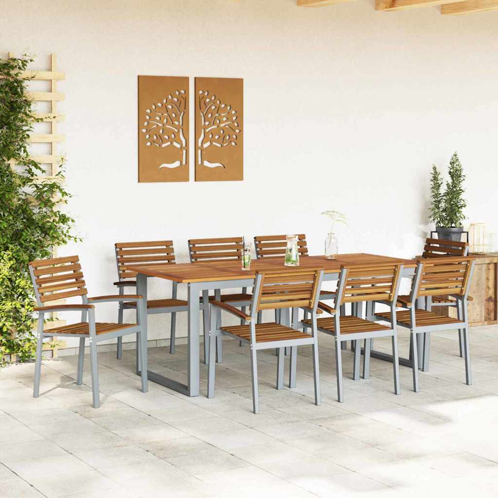Gartenstuhl 8 pcs Braun 56 x 57 x 87cm Massivholz Akazie
