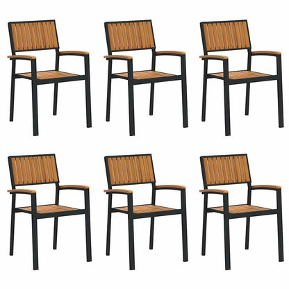Gartenstuhl 6 pcs Braun 56 x 57 x 87cm Massivholz Akazie