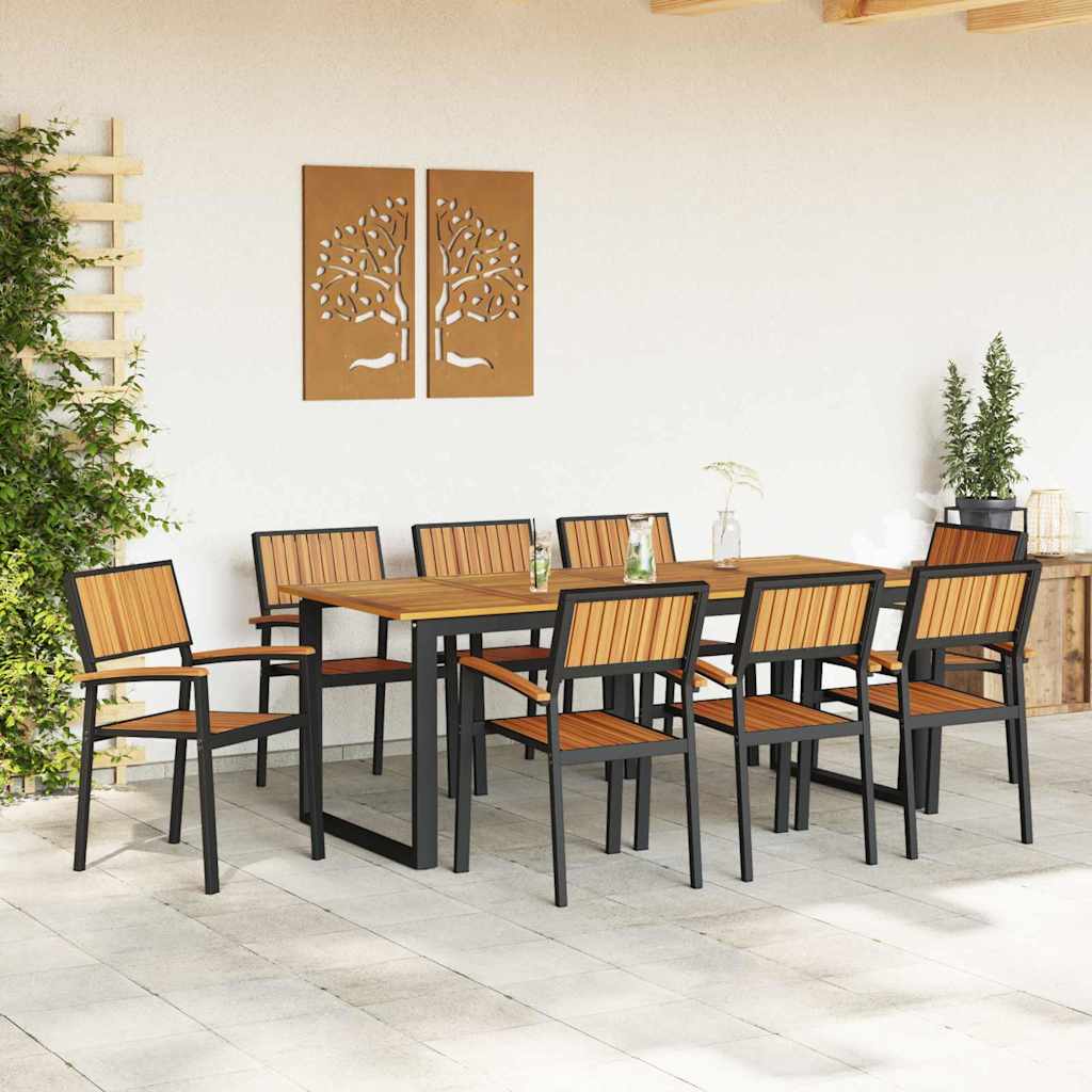 Gartenstuhl 8 pcs Braun 56 x 57 x 87cm Massivholz Akazie