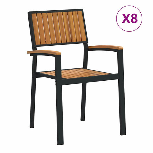Gartenstuhl 8 pcs Braun 56 x 57 x 87cm Massivholz Akazie