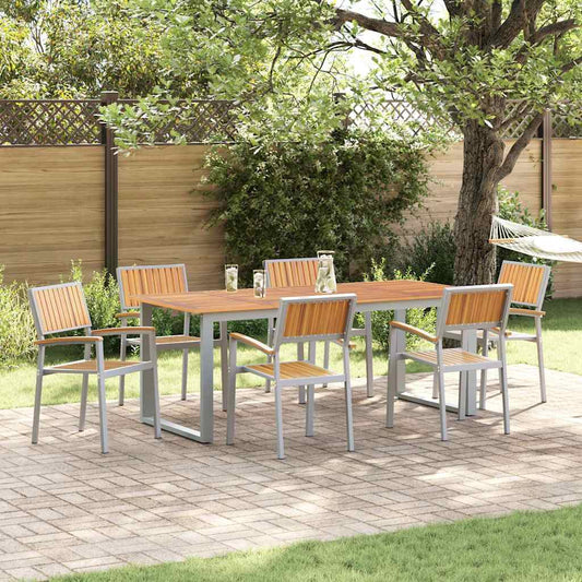 Gartenstuhl 6 pcs Braun 56 x 57 x 87cm Massivholz Akazie