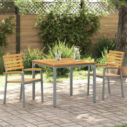 Garten Essgruppe 3 pcs Grau und Braun 90 x 90 x 75 cm