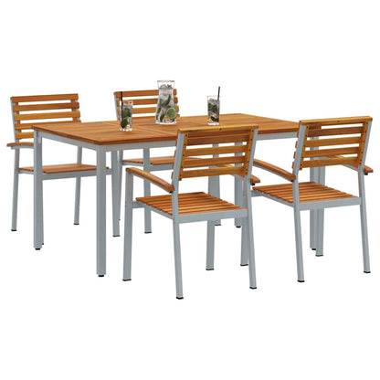 Garten Essgruppe 5 pcs Grau und Braun 150 x 90 x 75 cm