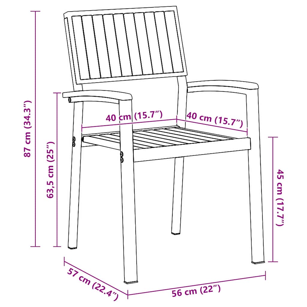 Garten Essgruppe 5 pcs Schwarz und Braun 180 x 90 x 75 cm