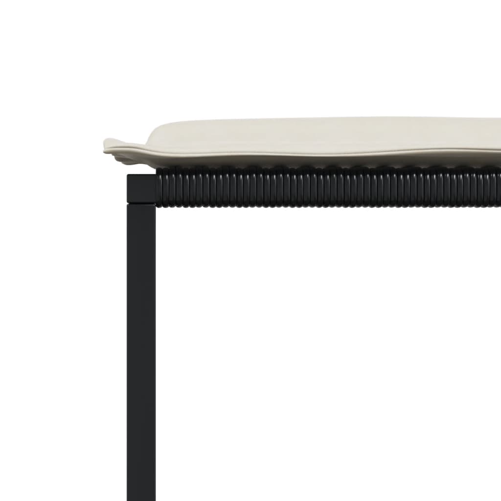 11 dele Have spisestuesæt med puder Sort polyrattan