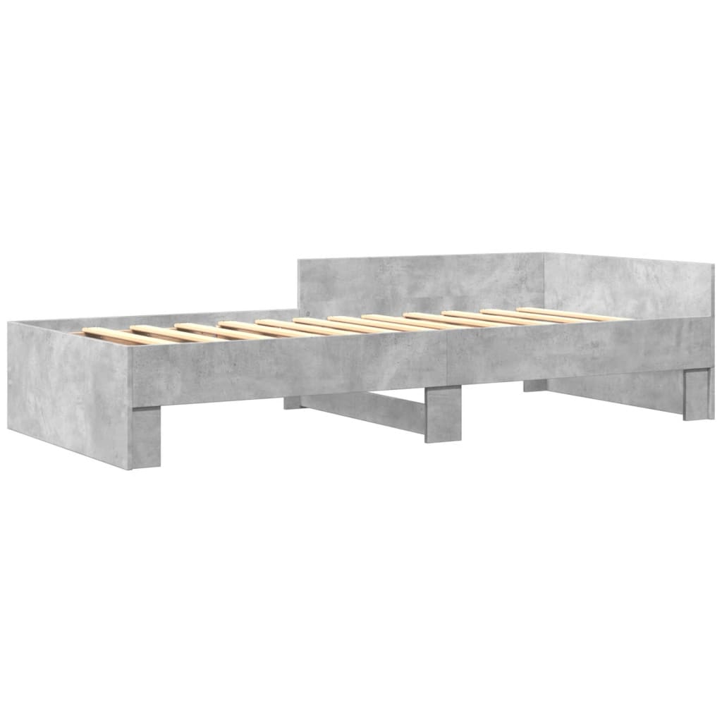 Sengeramme betongrå 90x190 cm træmateriale