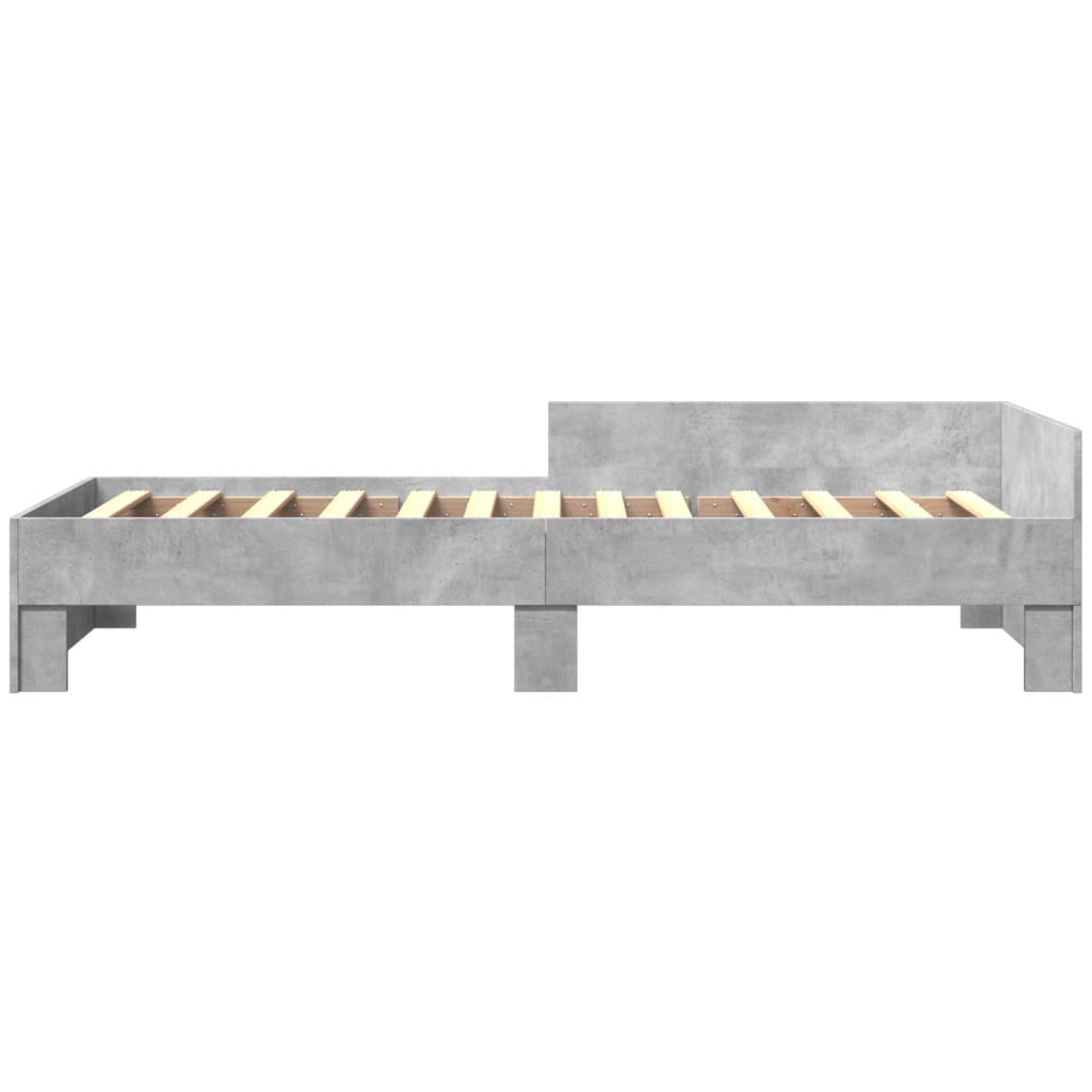 Sengeramme betongrå 90x190 cm træmateriale