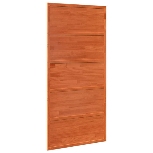 Scheunentür Wachsbraun 100x208 cm Massivholz Kiefer