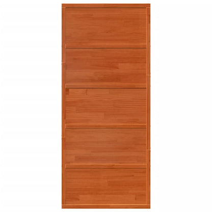 Scheunentür Wachsbraun 90x208 cm Massivholz Kiefer