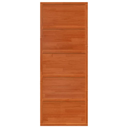 Scheunentür Wachsbraun 80x208 cm Massivholz Kiefer