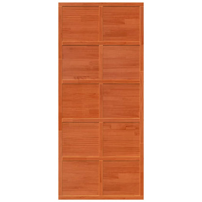 Scheunentür Wachsbraun 90x208 cm Massivholz Kiefer