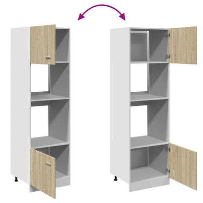 Mikrowellenumbauschrank Lyon Sonoma-Eiche 60x57x207 cm Holzwerkstoff