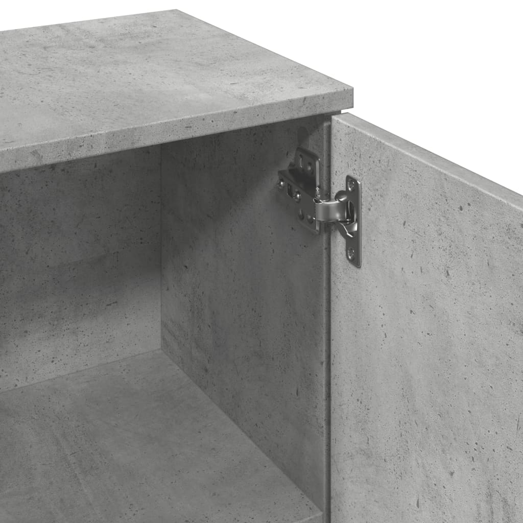 Skænk Beton Grå 90,5x29,5x65 cm Træ Materiale