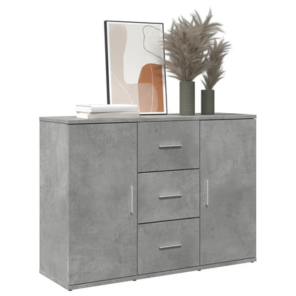 Skænk Beton Grå 90,5x29,5x65 cm Træ Materiale