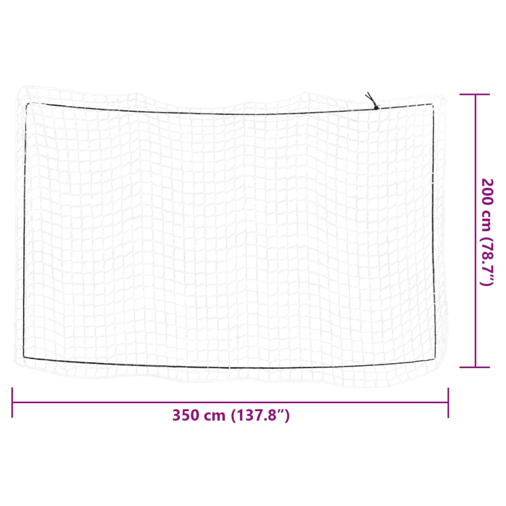 Anhängernetz mit Gummiseil Weiß 3,5x2 m PP