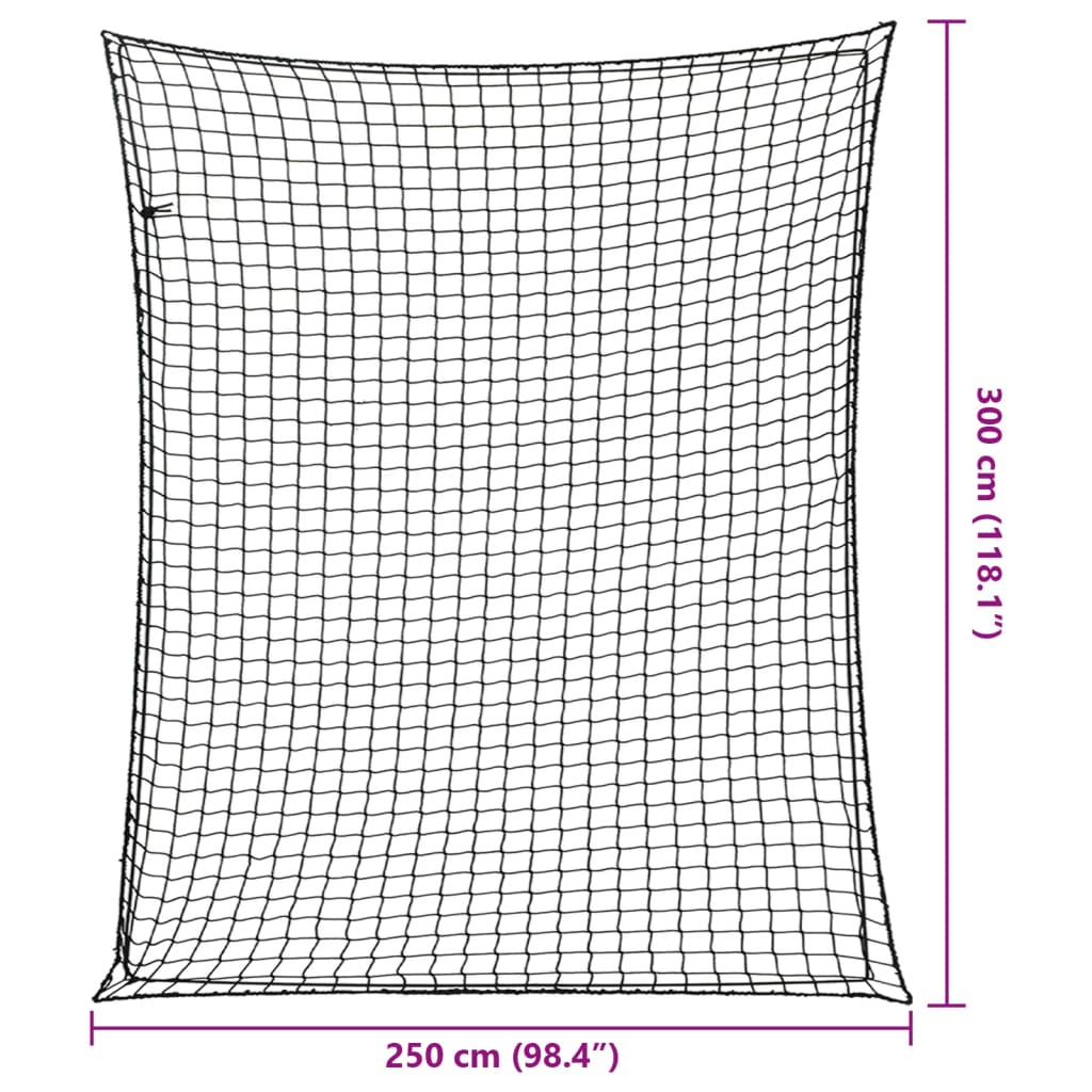 Anhängernetz mit Gummiseil Schwarz 3x2,5 m PP