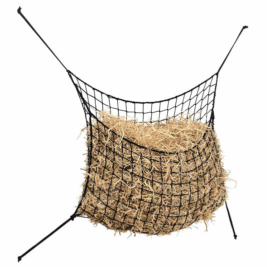 Heunetze 2 Stk. Rechteckig Schwarz 100x90 cm PP
