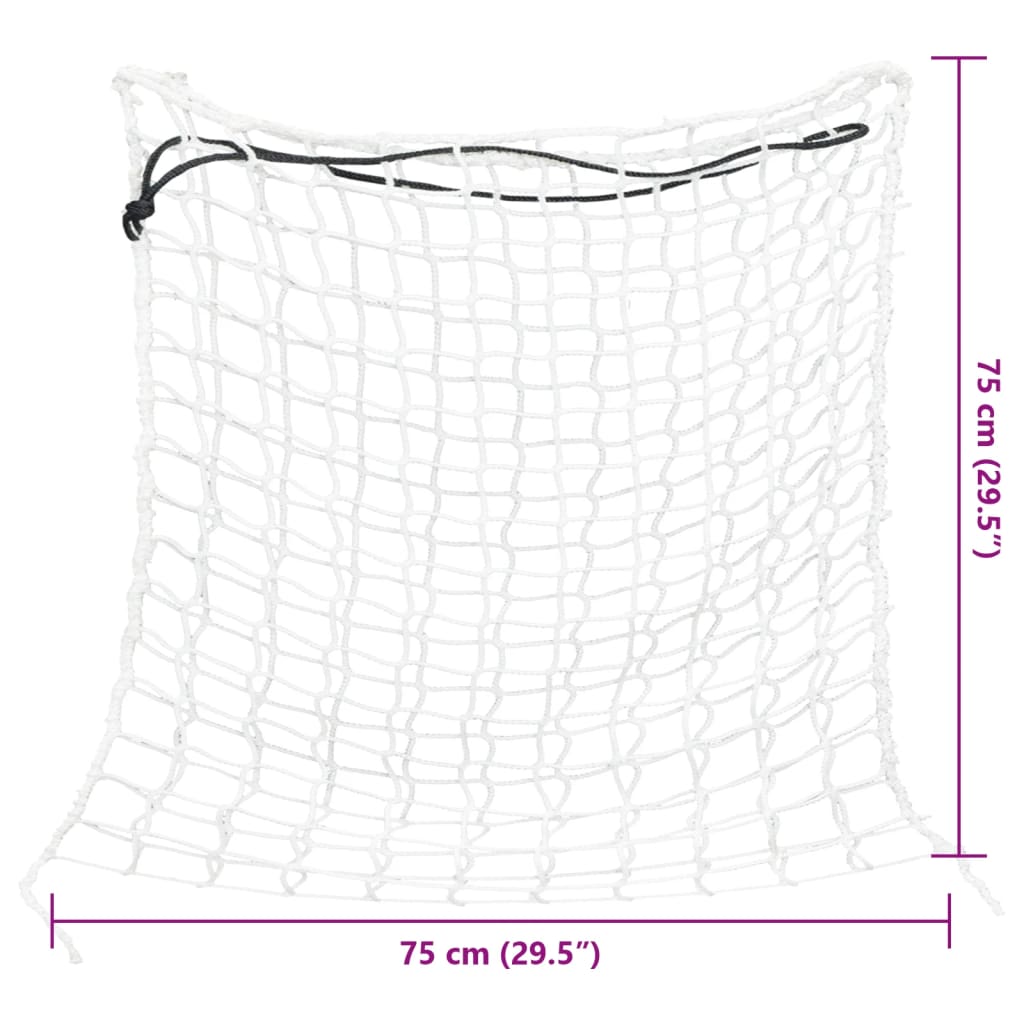 Heunetze 2 Stk. Rund Weiß 75x75 m PP