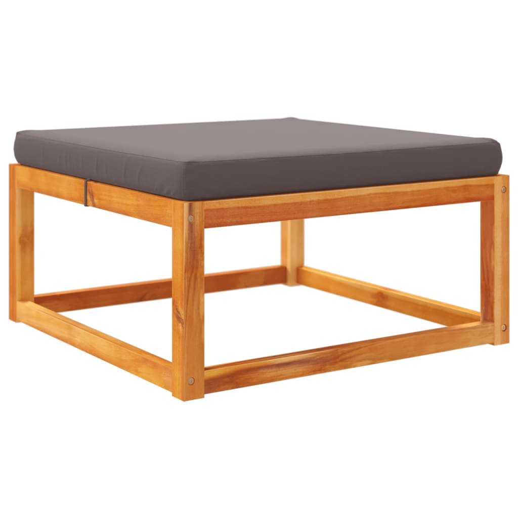 3-tlg. Gartensofa-Set mit Kissen Holz Akazie & Rattan