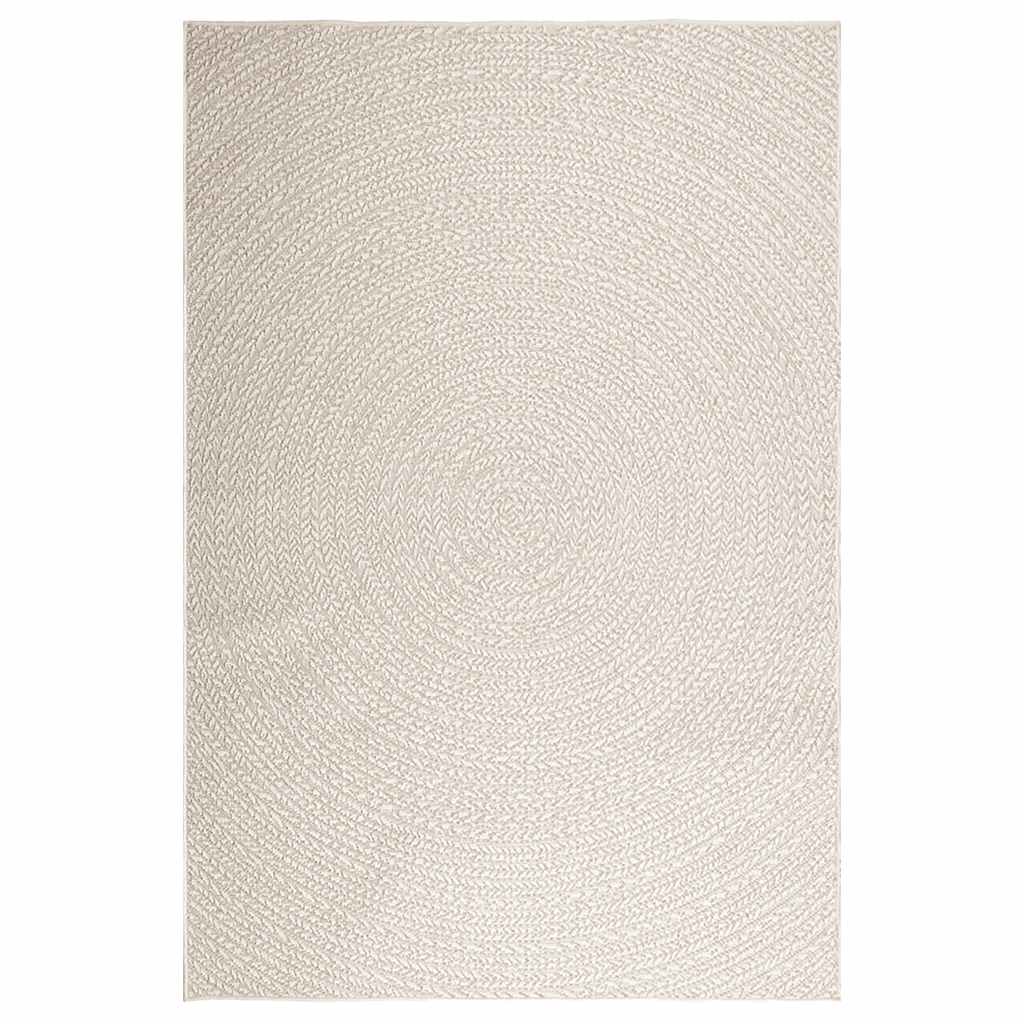 Teppich ZIZUR Creme 160x230 cm Jute-Optik Indoor und Outdoor