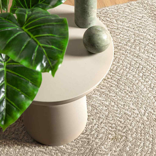 Teppich ZIZUR Creme 200x290 cm Jute-Optik Indoor und Outdoor