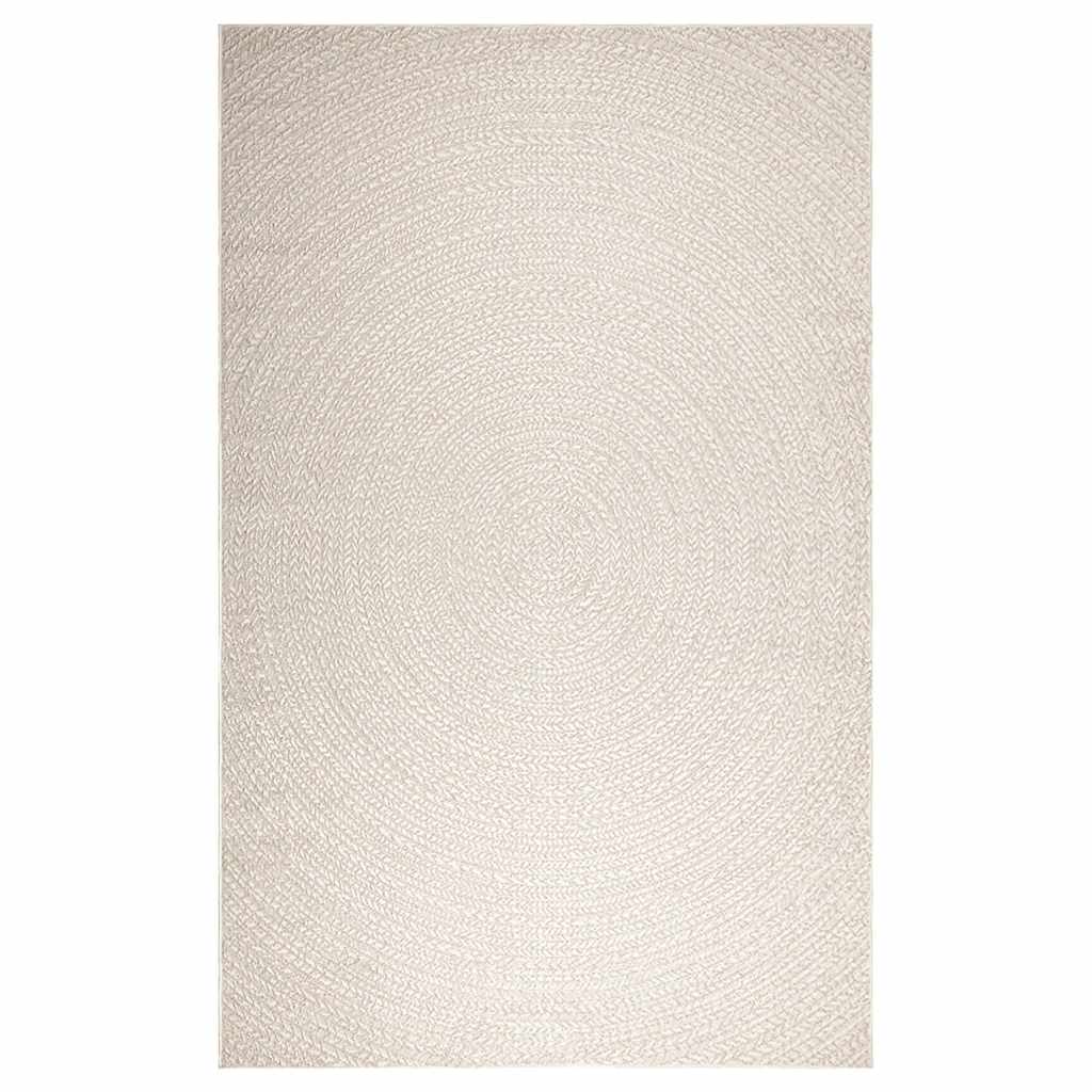 Teppich ZIZUR Creme 200x290 cm Jute-Optik Indoor und Outdoor