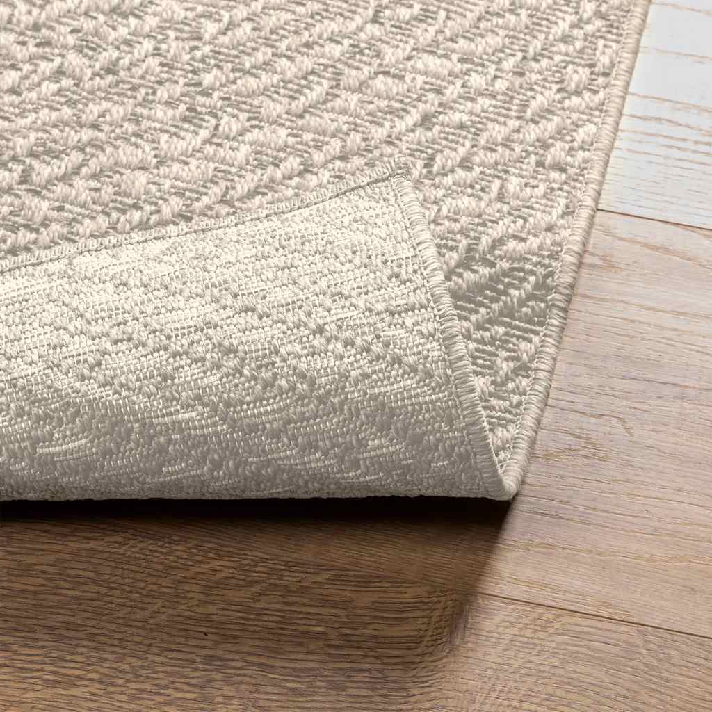 Teppich ZIZUR Creme 200x290 cm Jute-Optik Indoor und Outdoor