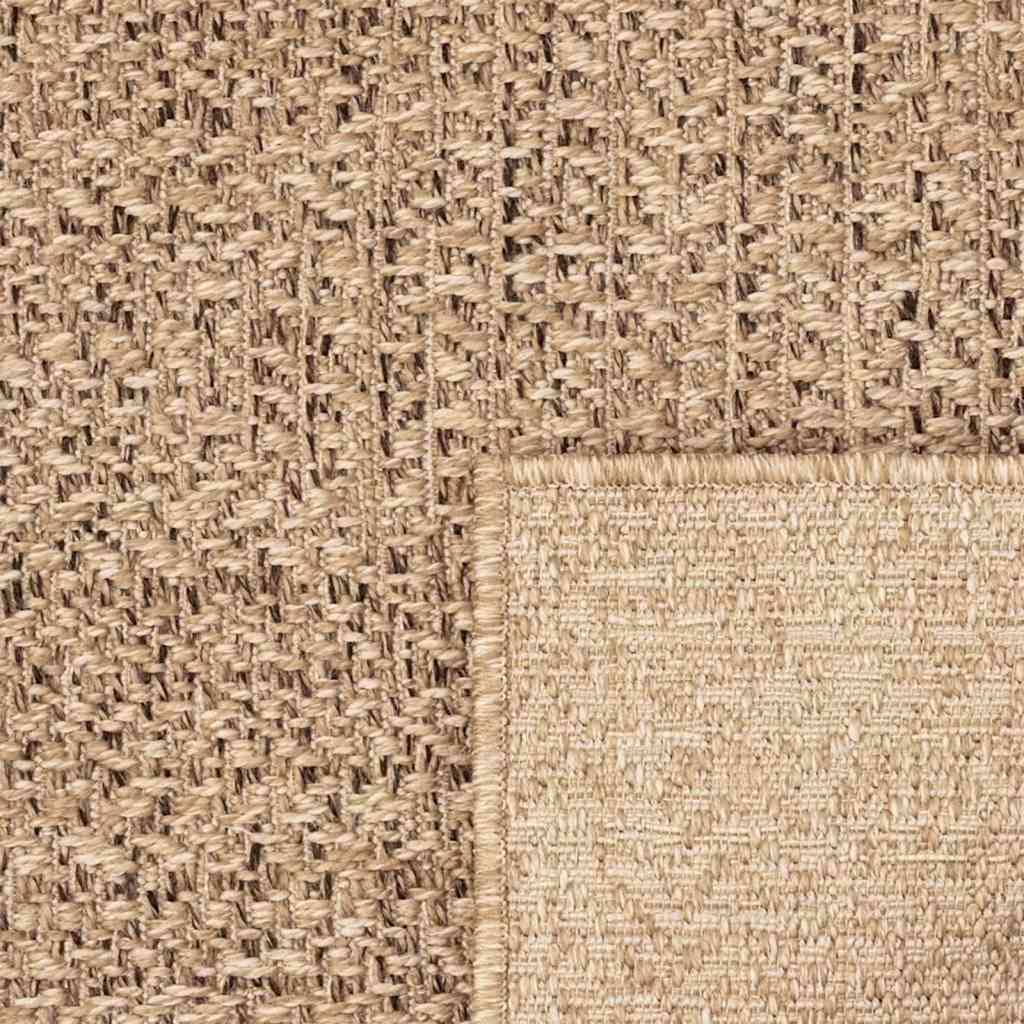Teppich ZIZUR Beige 200x200 cm Jute-Optik Indoor und Outdoor