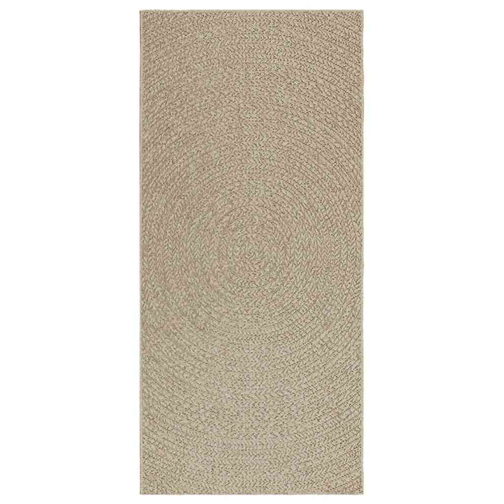 Teppich ZIZUR Beige 100x200 cm Jute-Optik Indoor und Outdoor