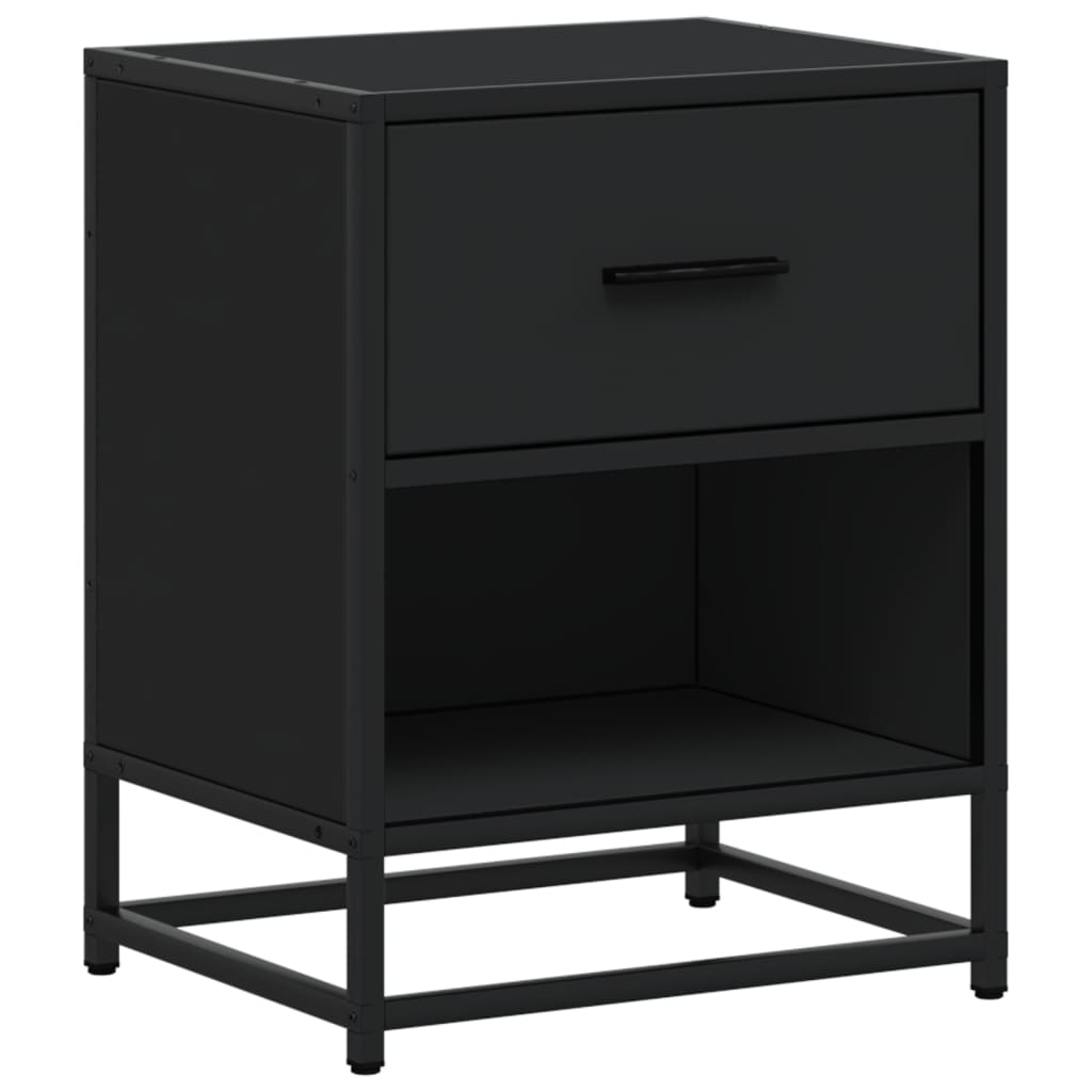 Nachttische 2 Stk. Schwarz 40x31x50 cm Holzwerkstoff