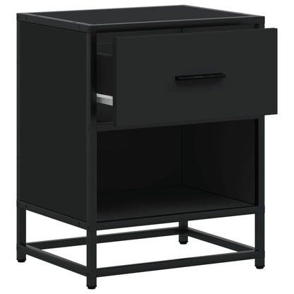 Nachttische 2 Stk. Schwarz 40x31x50 cm Holzwerkstoff