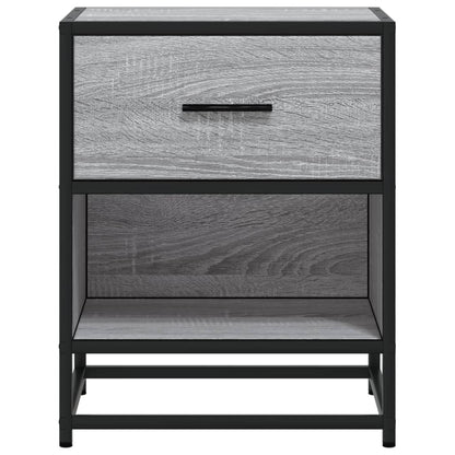 Nachttisch Grau Sonoma 40x31x50 cm Holzwerkstoff