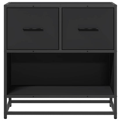 Nachttisch Schwarz 60x31x60 cm Holzwerkstoff und Metall