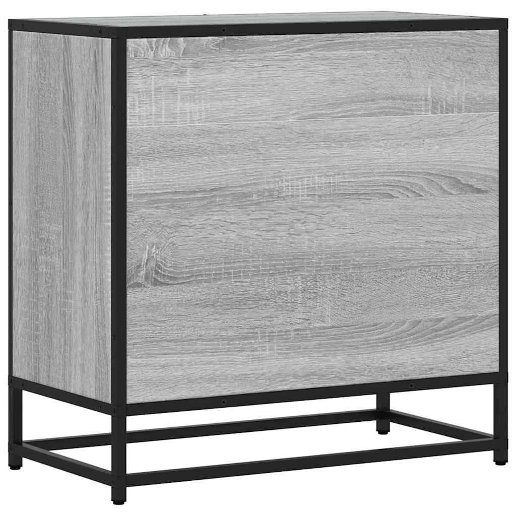 Nachttisch Grau Sonoma 60x31x60 cm Holzwerkstoff und Metall