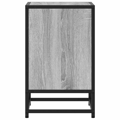 Nachttisch Grau Sonoma 40x31x50 cm Holzwerkstoff und Metall
