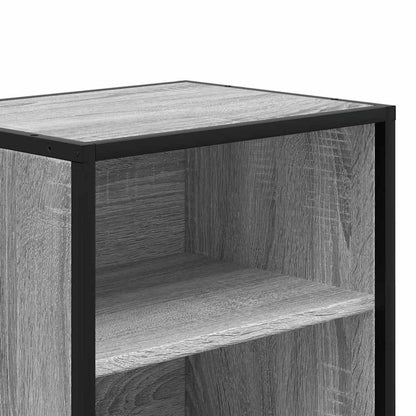 Nachttische 2 Stk. Grau Sonoma 40x31x50 cm Holzwerkstoff Metall