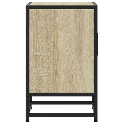 Nachttische 2 Stk. Sonoma-Eiche 40x31x50cm Holzwerkstoff Metall