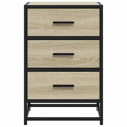 Nachttisch Sonoma-Eiche 40x34,5x60 cm Holzwerkstoff und Metall