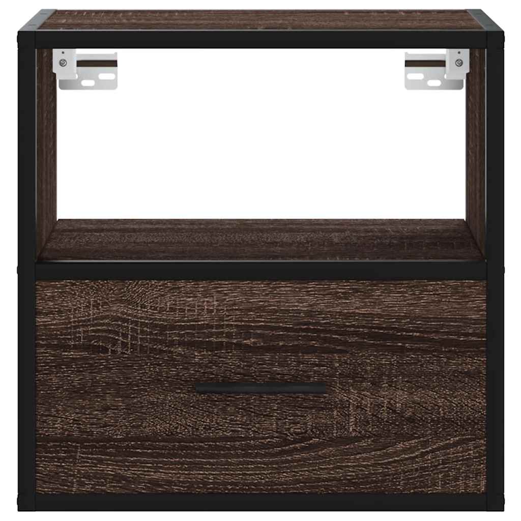 Wand-Nachttisch Braun Eichen-Optik 40x31x39,5 cm