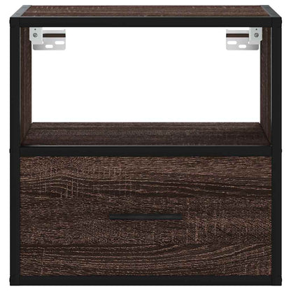 Wand-Nachttische 2 Stk. Braun Eichen-Optik 40x31x39,5 cm